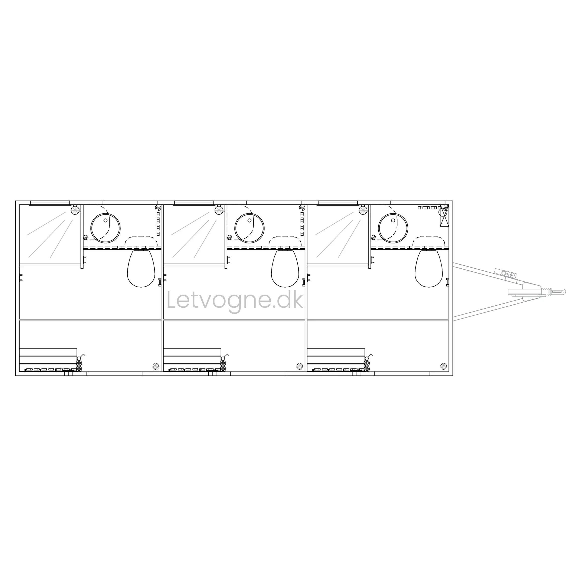 3-i-1 Badevogn-Køb brugte letvogne og skurvogne hos Letvogne.dk – Stort udvalg og hurtig levering
