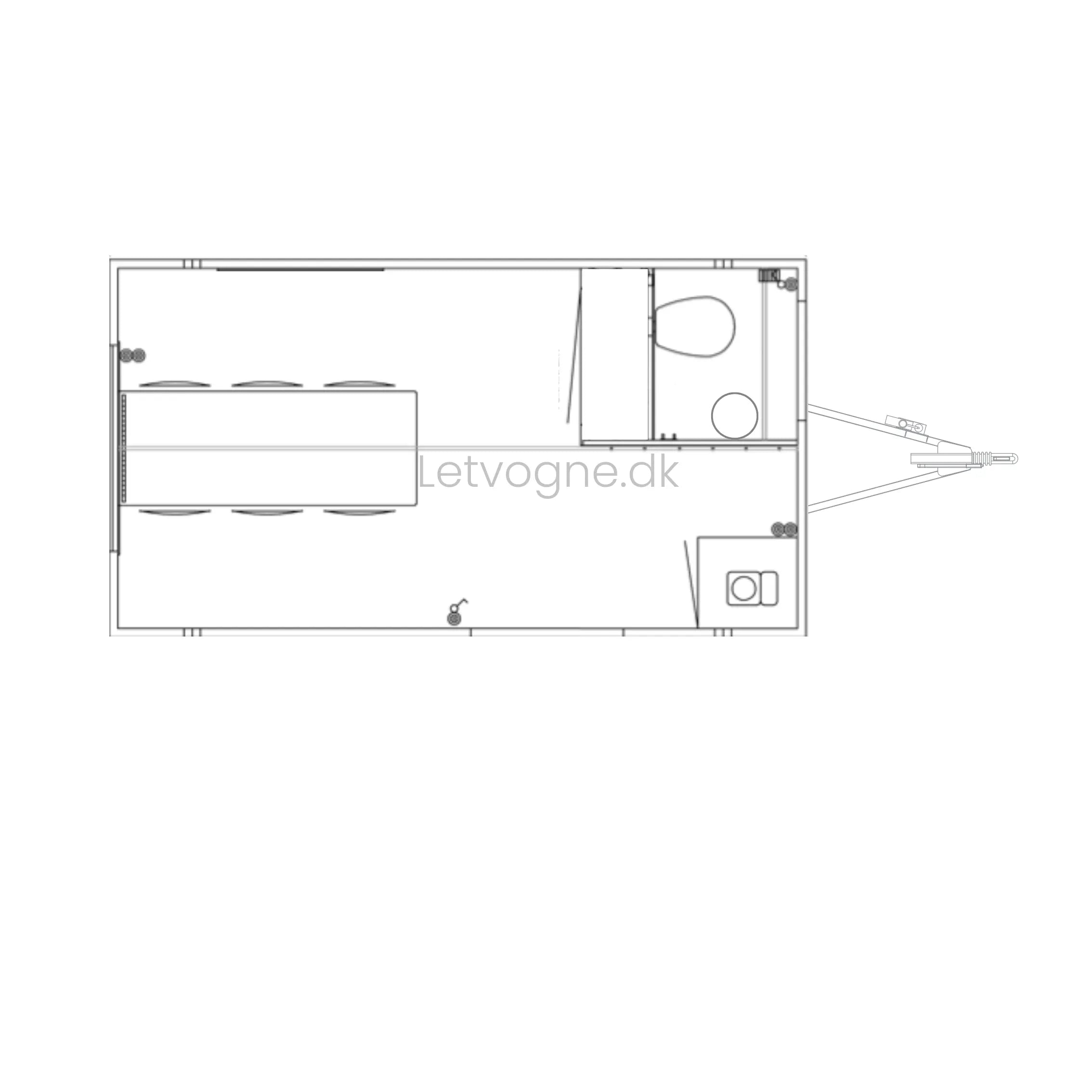 Kontorvogn 6 personers m. Tank - Scanvogn Årgang 2022 Type 420 - Demo Model-Køb brugte letvogne og skurvogne hos Letvogne.dk – Stort udvalg og hurtig levering